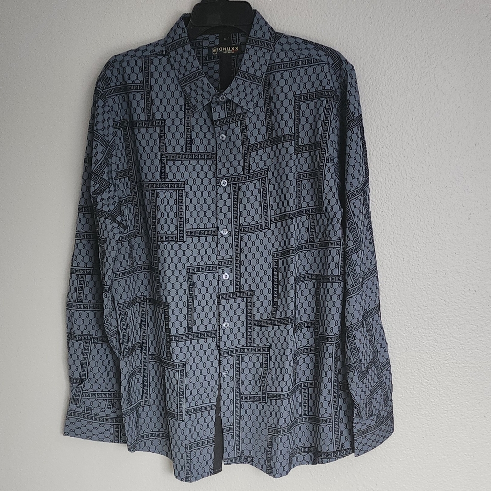 Chuxx Men's Button-Down Long Sleeve  Shirt / XL